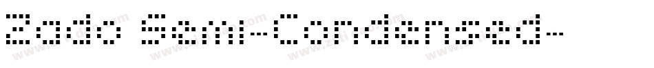 Zado Semi-Condensed字体转换